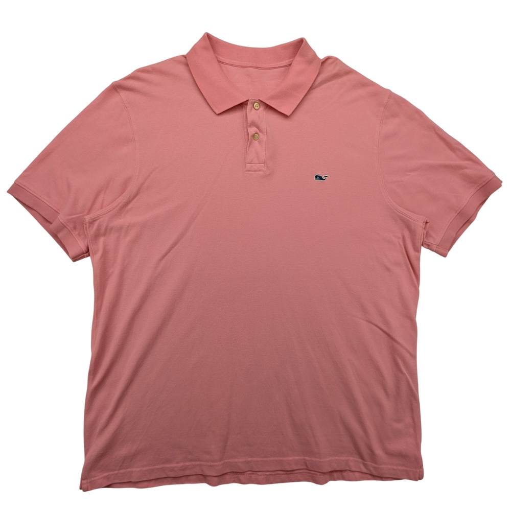 Vineyard Vines Mens Large Polo Shirt Whale Pink Preppy Casual Classic